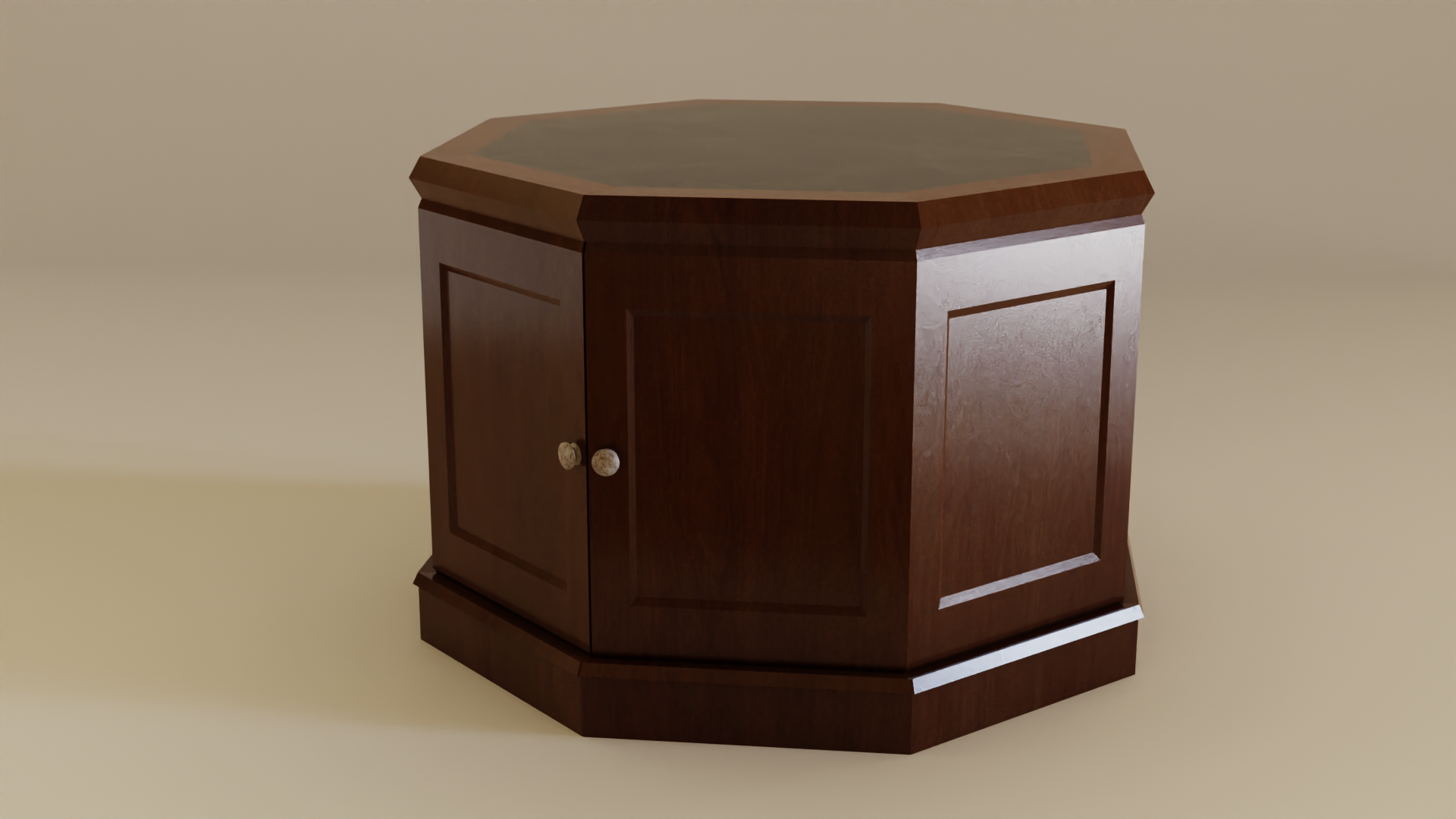 3d render: octogon table