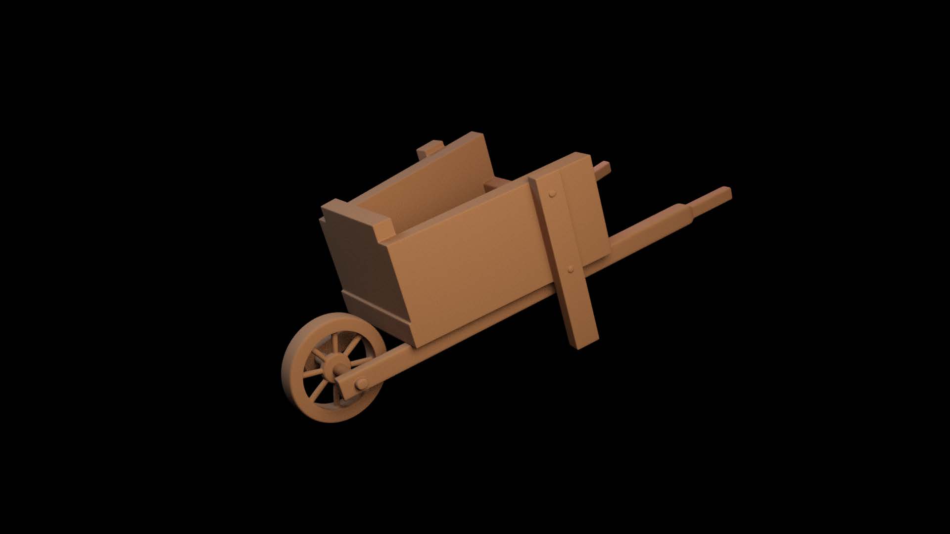 3d render: wheelbarrow